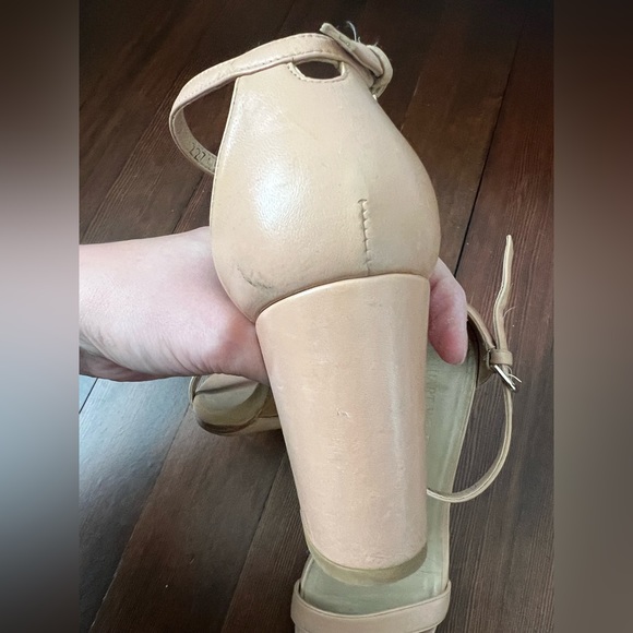 Stuart Weitzman Nudistcurve Block Heel Sandal size 7.5 color Adobe - Picture 7 of 8